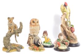 COLLECTION OF TEVIOTDALE HANDMADE RESIN SCULPTURES