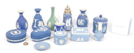 COLLECTION OF WEDGWOOD JASPERWARE CAMEO WARE