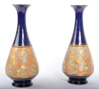 PAIR OF ROYAL DOULTON LAMBETH VASES