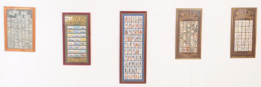 CIGARETTE CARDS - ORIGINAL PLAYERS & WILLS DISPLAY BOARDS