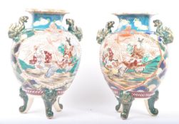 PAIR OF JAPANESE CERAMIC SATSUMA VASES