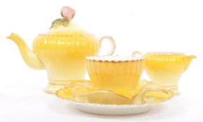 EARLY 20TH CENTURY ENGLISH BONE CHINA LOTUS FLOWER TEA SET