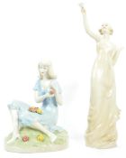 TWO VINTAGE 20TH CENTURY ROYAL DOULTON FEMALE FIGURES