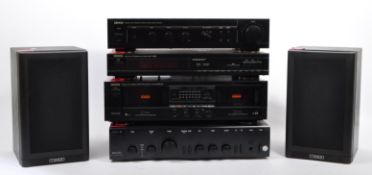 VINTAGE 20TH CENTURY DENON & OTHER AUDIO STACKING SYSTEM