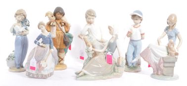 A COLLECTION OF EIGHT LLADRO FIGURINES