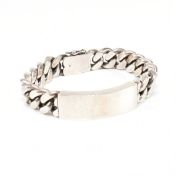VINTAGE HALLMARKED SILVER & 9CT GOLD IDENTITY BRACELET CHAIN