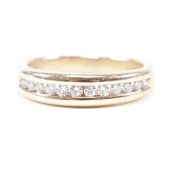 HALLMARKED 9CT GOLD & DIAMOND HALF ETERNITY RING