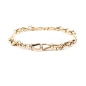 VINTAGE HALLMARKED 9CT GOLD POCKET WATCH CHAIN BRACELET