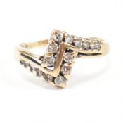 HALLMARKED 9CT GOLD & DIAMOND CLUSTER RING