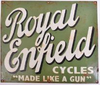 ROYAL ENFIELD - MOTORING INTEREST - ENAMEL ADVERTISING SIGN