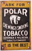 POLAR TOBACCO - POINT OF SALE ENAMEL ADVERTISING SHOP SIGN