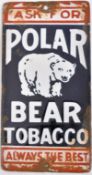 POLAR TOBACCO - POINT OF SALE ENAMEL ADVERTISING SIGN