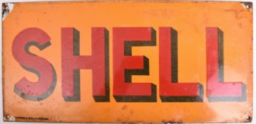 SHELL - AUTOMOBILA - POINT OF SALE ADVERTISING ENAMEL SIGN