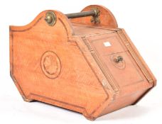 19TH CENTURY SATINWOOD COAL PURDONIUM - SCUTTLE