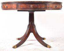 20TH CENTURY REGENCY REVIVAL RENT DRUM TABLE
