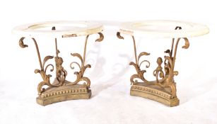 PAIR OF ADAMS REVIVAL CLASSICAL ROUND SIDE TABLES