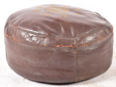 20TH CENTURY 1970s LEATHER POUF / FOOTREST