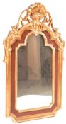 LARGE GILT COMPOSITE FLORENTINE ROCOCO WALL MIRROR