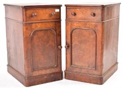 PAIR OF VICTORIAN 19TH CENTURY WALNUT BEDSIDE CABINETS