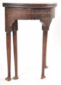 18TH CENTURY GEORGE III SMALL HALF MOON GAMES CARD TABLE