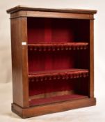 VICTORIAN 19TH CENTURY MAHOGANY OPEN WINDOW BOOKCASE