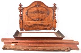 19TH CENTURY VICTORIAN HALF TESTER MAHOGANY BED