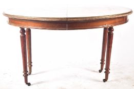 LARGE 19TH VICTORIAN MAHOGANY CAMPAIGN DINING TABLE