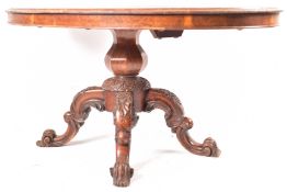 19TH CENTURY VICTORIAN WALNUT OVAL LOO TABLE