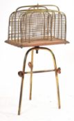 19TH CENTURY VICTORIAN BRASS AND MAHOGANY MAGAZINE RACK