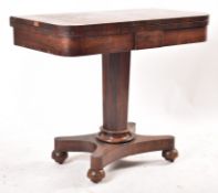 19TH CENTURY WILLIAM IV ROSEWOOD GAMES CARD TABLE