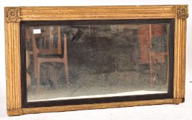 19TH CENTURY GILT WOOD OVERMANTEL WALL MIRROR