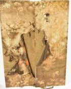 LARGE PAIR OF 19TH CENTURY VICTORIAN EMBROIDERED SILK PANELS