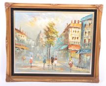 J BURNETT - 20TH CENTURY OIL ON CANVAS PARISIAN PAINTING