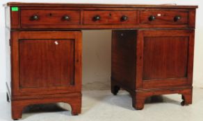 VICTORIAN 19TH CENTURY MAHOGANY TWIN PEDESTAL DESK