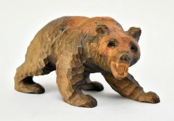 VINTAGE 20TH CENTURY BLACK FOREST CARVED BEAR