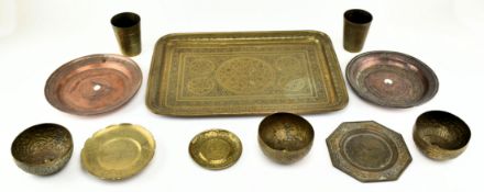 COLLECTION OF 19TH & 20TH CENTURY PERSIAN & INDIAN BRASSWARE