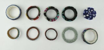 COLLECTION OF 20TH CENTURY IROQUOIS STYLE BANGLES