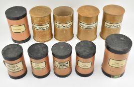 PHARMACEUTICAL - COLLECTION OF TEN CHEMIST'S CYLINDERS