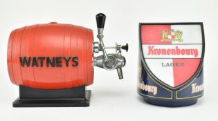 BREWERIANA - KRONENBOURG TAP COVER & WATNEY'S KEG