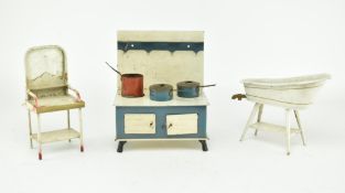 VINTAGE TINPLATE TOY DOLLSHOUSE KITCHEN FURNITURE