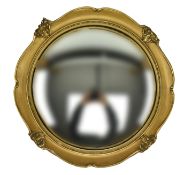 REPRODUCTION 1950S FISHEYE FRENCH REGENCY STYLE MIRROR