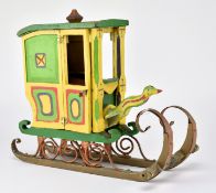 VINTAGE BARGE WARE STYLE HAND PAINTED SLEDGE CARRIAGE