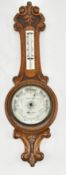 PASTORELLI & RAPKIN - LATE VICTORIAN WALNUT ANEROID BAROMETER