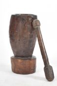 EARLY 20TH CENTURY AFRICAN HARDWOOD PESTLE & MORTAR