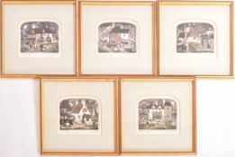 FIVE GRAHAM CLARKE (B. 1941) - FOUR COLOURED ETCHINGS