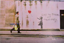 STEVE LAZARIDES (B. 1696) - BALLOON FIGHT AFTER BANKSY