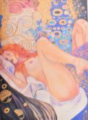 MILO MANARA (B. 1945) - IL PITTORE E LA MODELLA AFTER KLIMT