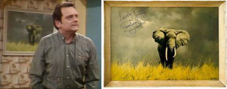 ONLY FOOLS & HORSES - DAVID SHEPHERD 'WISE OLD ELEPHANT' DAVID JASON SIGNED PRINT