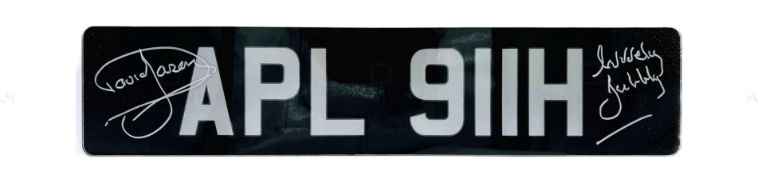 ONLY FOOLS & HORSES - APL 911H - DAVID JASON SIGNED NUMBER PLATE