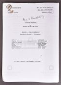 BLACKADDER (BBC SITCOM) – ORIGINAL PRODUCTION SCRIPT